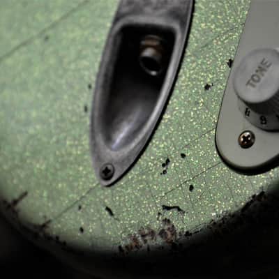 American Fender Stratocaster Custom Heavy Relic Lime Green Sparkle "Duncan Antiquities" image 21