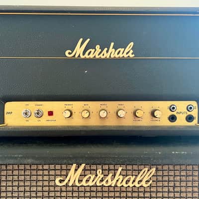 1971 Marshall JMP 50W + Vintage 2x12 Rola Greenback Cab – Original Dagnall Transformer image 2