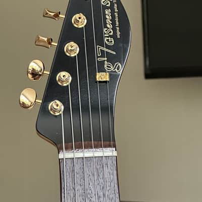 2020 G' Seven Telecaster Custom 2020 - Black Relic w/ Matching Headstock image 4