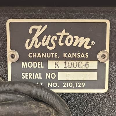 Vintage Kustom K100C-6 Tuck N Roll Combo Amplifier Tested image 3