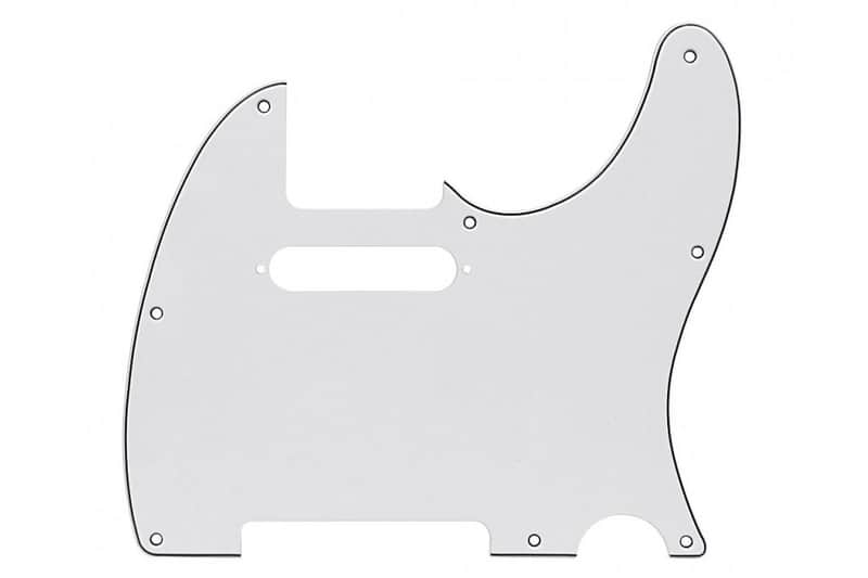 Telecaster Pickguard, White 3ply by Budreau Guitars image 1