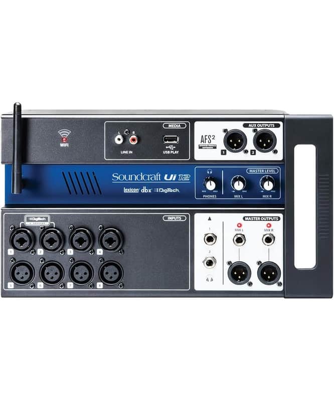 Soundcraft Ui-12 Compact 12 Input Remote Controlled Digital Mixer image 1