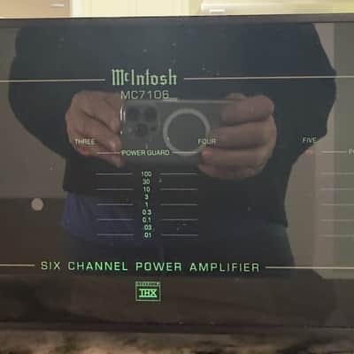 McIntosh MC7106 100-Watt x 6 Ch. Stereo Solid State Power Amplifier 1992 - 1998 - Black image 1