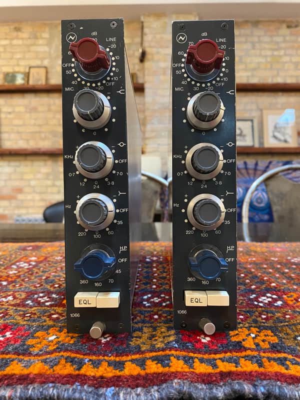 Neve 1066 Mic / Line Input Module with 3-Band EQ Pair 1970s - RAF Blue Grey (Lot #1) image 1