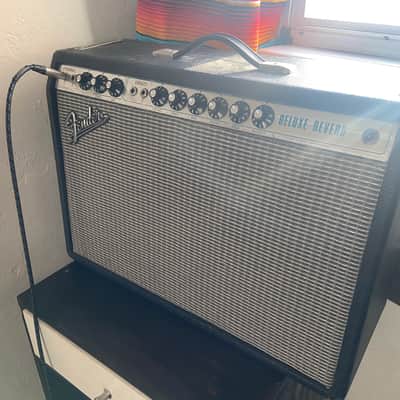 Vintage Fender Deluxe Reverb  2-Channel 22-Watt 1x12" Guitar Combo 1968 - 1969 - Silverface image 9