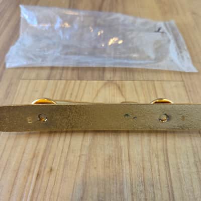 NOS Vintage 1970's Bigsby Gold-Plated Aluminum Archtop Guitar Floating Bridge! image 3