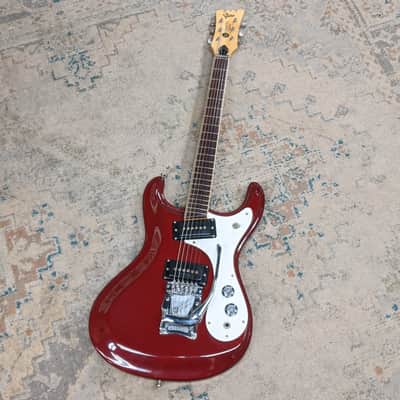 Mosrite Ventures Model with Hardshell Case - Wine Red - 1966 image 2