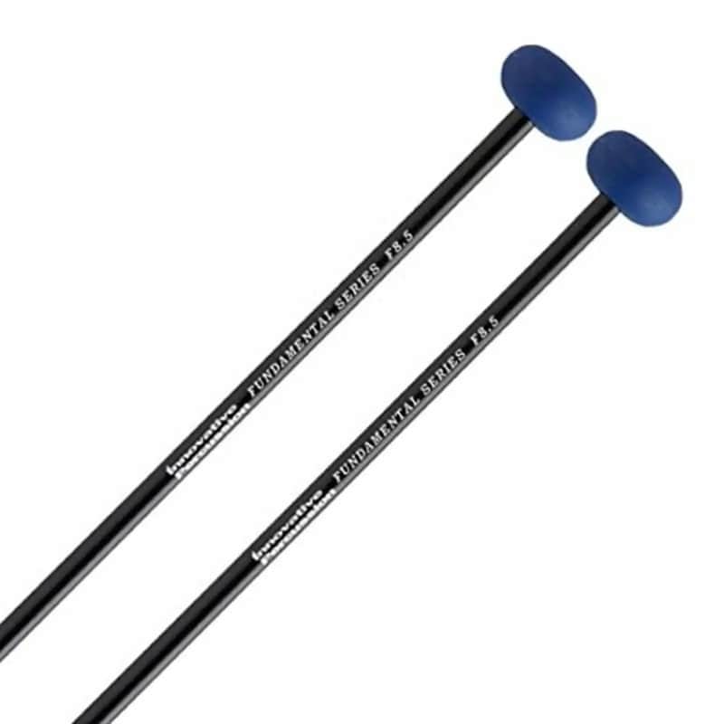 INNOVATIVE PERCUSSION F8.5 HARD RUBBER MARIMBA MALLETS BLUE BIRCH image 1