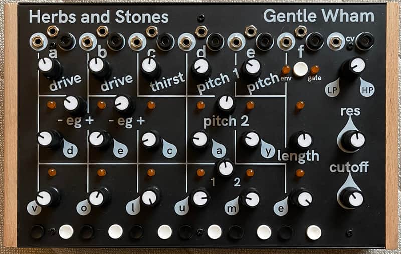 Herbs and Stones Gentle Wham 6-Voice Analog Drum Synthesizer 2020 - Present - Black with Wood Frame image 1