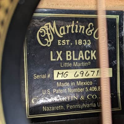 Martin LX Black Little Martin 2003 - 2019 - Black image 7