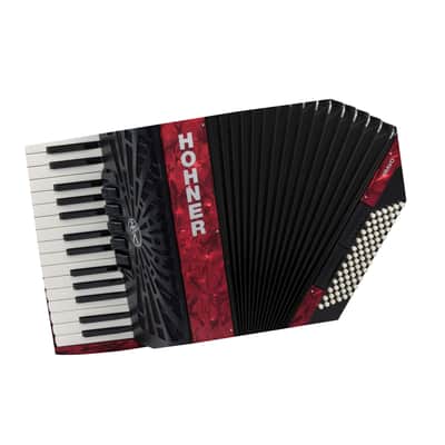 Hohner Bravo III 96 Chromatic Piano Key Accordion (Pearl Red) image 4