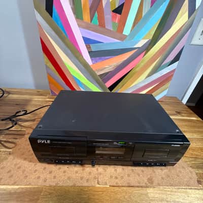Pyle PT-659DU Double Cassette Tape Deck Black USB High Speed Dubbing Auto Stop image 5