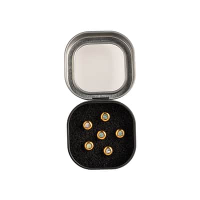 Martin Pin Set Liquid Metal, Gold with Paua Tin image 2