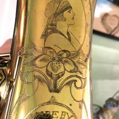 SUMMER DEAL FANTASTIC CONN STENBERG PORTRAIT GOLD PLATED ALTO SAXOPHONE " THE TRAVLIN' GYPSY "1924 FINISH 00 NEW PADS image 10