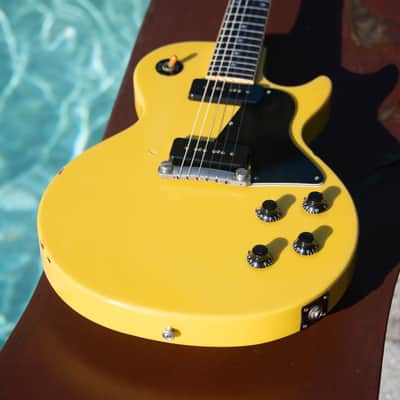 1987 Greco EGS56-65 “Mint Collection” Open O - TV Yellow LP Single Cut - Made In Japan - Open Book Headstock image 9