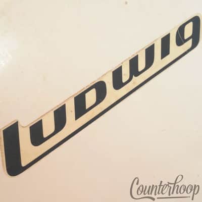 Ludwig 20"70s Block Logo Bass Drum Head Resonant White DB-1000 Heavy USA Classic image 1