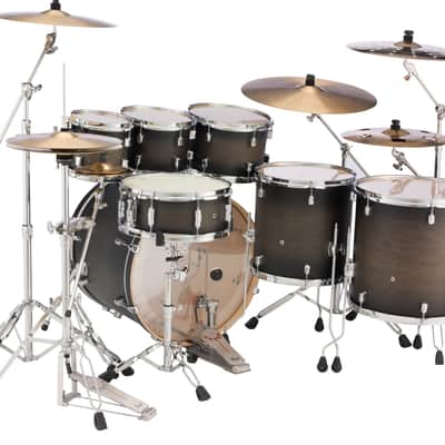 Pearl Decade Maple Satin Black Burst Kit 22/8/10/12/14/16/14 7pc Drum Shell Pack | Authorized Dealer image 4