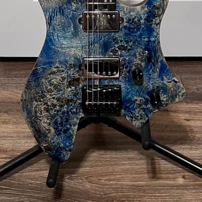 EART GW2 Headless Electric Guitar w Gigbag- Blue image 3