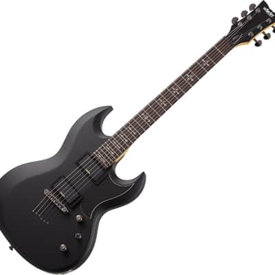 Schecter Demon S-II Electric Guitar in Satin Black image 1