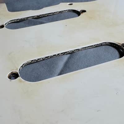 Vintage USA 54 8 Hole 50's Fender Stratocaster 56 Vintage Pickguard Celluloid / Nitrate White / Cream 1954 thru 58 RI image 11
