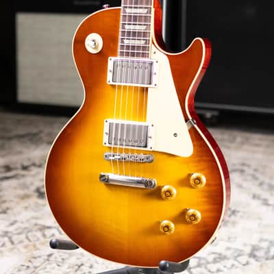 Gibson Custom Shop 1958 Les Paul Standard Reissue - VOS Iced Tea Burst with Brown/Pink Lifton Reissue 5-Latch Case - Used image 3