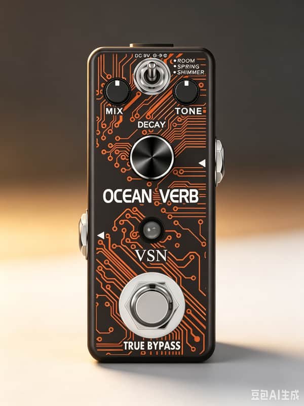 STAX LEF-3800 Digital Reverb Pedal Guitar Ocean Verb Pedal Room Spring Shimmer 3 Modes Wide Range With Storage Of Timbre Pedal--Shipped from Irvine Warehouse in California by USPS image 1