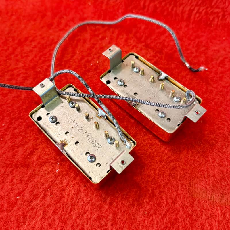 PAIR -Gibson Tim Shaw PAF Humbucker pickup 1985 - Gold original