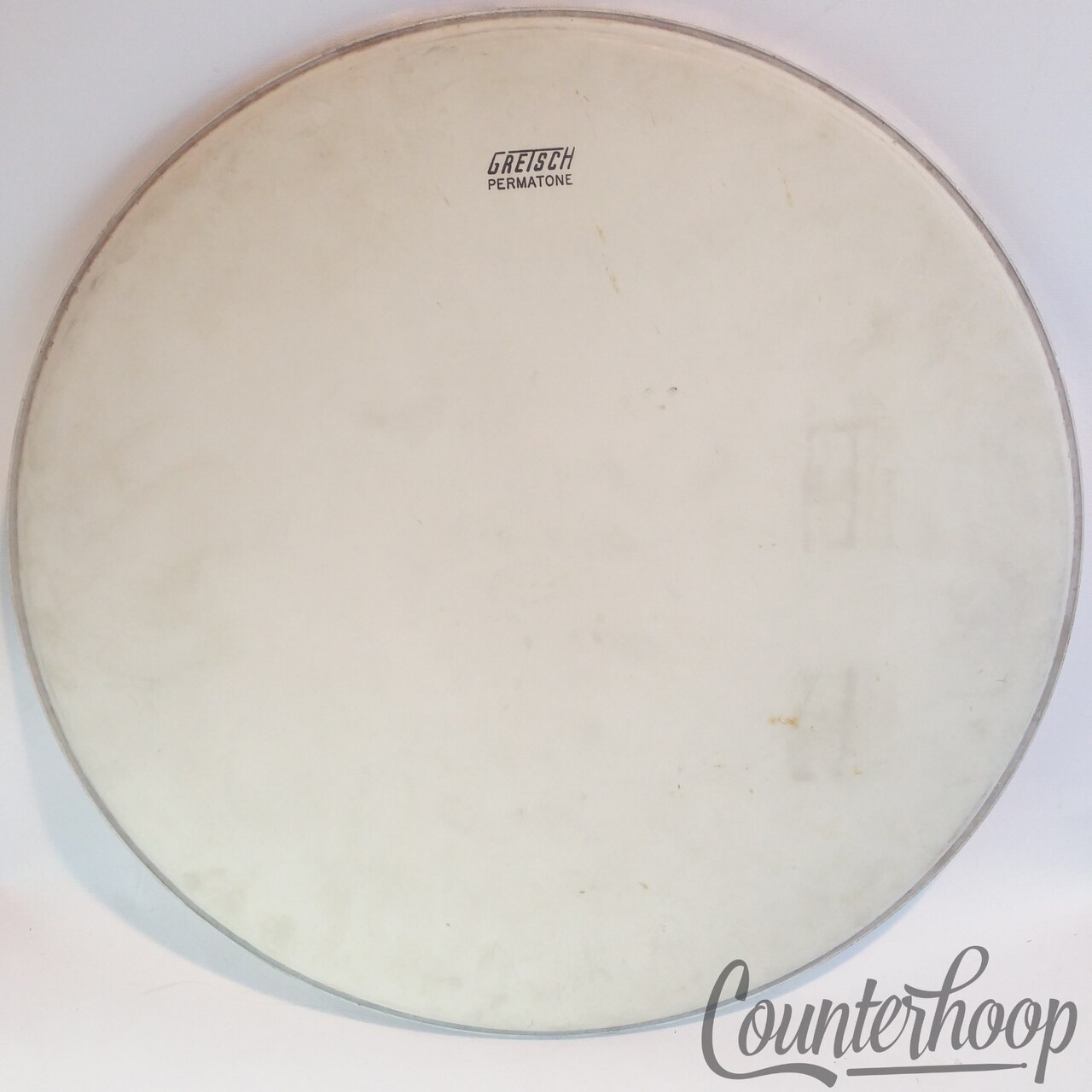 Gretsch 16" White Coated Floor Tom Drum Head Permatone Vintage 60s USA RB NY NOS — main photograph