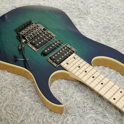 Near Mint 2023 made Ibanez RG370AHMZ-BMT Blue Moon Burst Finish w/Original Case image 2