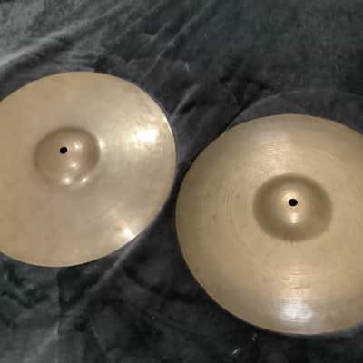 Zildjian 13" A. Zildjian Pre-Transition Stamp Hi-Hat Cymbals 1929 - 1945 image 1