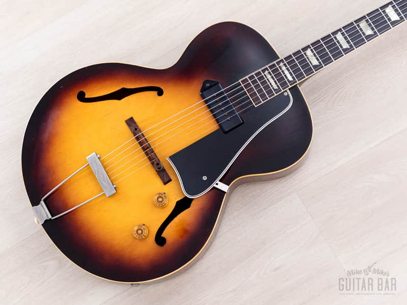 1955 Gibson ES-130 Vintage Archtop Electric Guitar Sunburst w/ Case, ES-125 image 1