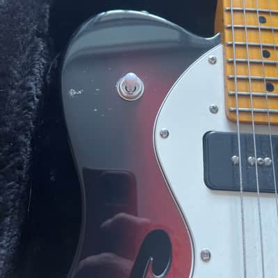 DEMO VIDEO Fender Modern Player Telecaster Thinline Deluxe (US customers, tax included in shipping cost)  with hard case 3-Color Sunburst image 11