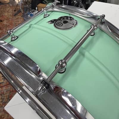 Pork Pie Seafoam Green 14x6.5” Aluminum Snare Drum image 7