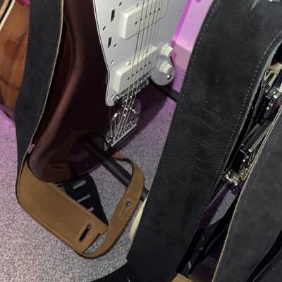 2002 Fender Japan CIJ JM66-80 BMT Jazzmaster Burgundy Mist Matching Headstock Rare Color #12/120, Recent Refret image 19