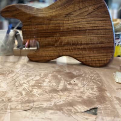 Madlad Instruments Masterpiece Curly Shedua Danish Oil Finished PP Bass Jazz Bass JBass Style Body (custom made with pride in north Texas) image 4