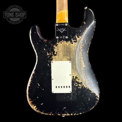 Fender Custom Shop Time Machine '63 Strat Super Heavy Relic Super Faded Aged Black Over 3 Color Sunburst w/case image 7