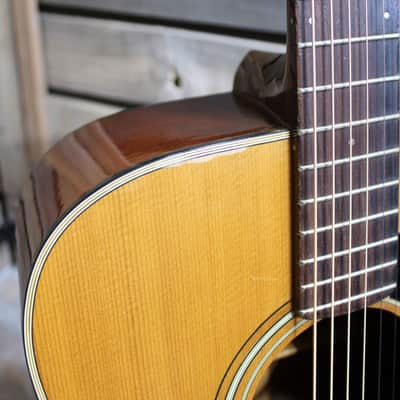 Vintage (1967) Yamaha FG180 Red Label Acoustic/Electric Guitar with LR Baggs pickup and Hardshell Case MIJ image 15