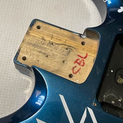 2000's Japan Jackson DKMGT Dinky Arched Top Metallic Blue Guitar Body Hard Tail image 8