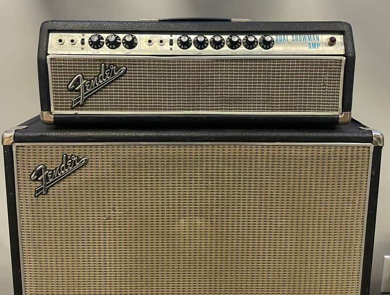 Fender Dual Showman "Drip Edge" 2-Channel 85-Watt 2x15" Piggyback Guitar Amp 1968 image 1