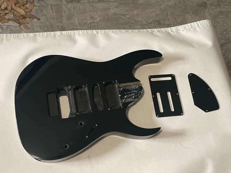 2004 Korean Ibanez RG370DX Black Basswood Guitar Body Edge Pro II Ready image 1