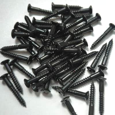 50 Black 3,5 x 25mm screws for Tremolo or Strap locks image 1