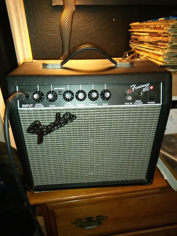 Fender Frontman 15G Series II 2-Channel 15-Watt 1x8" Guitar Practice Amp 2002 - 2010 - Black image 1
