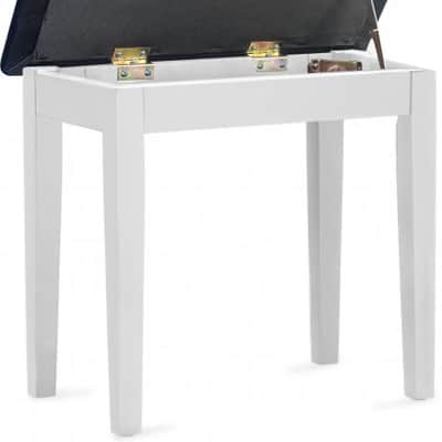 Stagg PBF23 WHM SBK Piano Bench w/Black Vinyl Top & Storage Compartment image 4