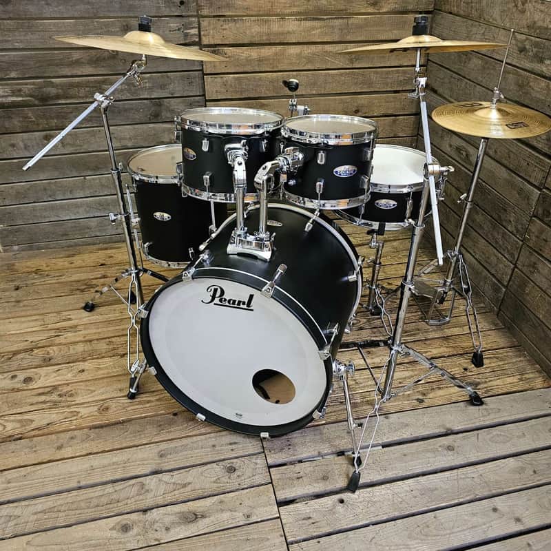 Pearl Drum Kit Decade Maple, Satin Black Complete USED! RKBBP110526 image 1