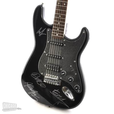 Squier Stratocaster Black Sparkle signed by U2 image 2