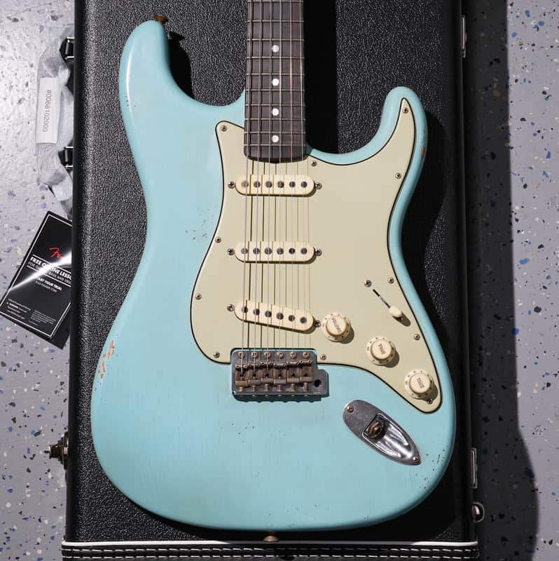 Fender Masterbuilt Andy Hicks Fat 64 Strat Brazilian Rosewood Journeyman Relic Aged Daphne Blue Josefina Pickups image 1