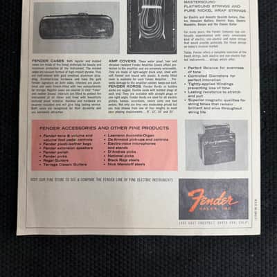 Fender Catalog Brochure 1965 1966 Stratocaster telecaster Jaguar precision jazz bass Jazzmaster Esquire Bass V VI Mustang Deluxe Princeton Reverb image 5