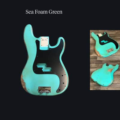 Made to Order - FRANCHIN Jupiter bass body Relic Aged 100% Nitro Lacquer (Sunburst/ Black/ White/ Blue/ Green/ Yellow/ Red/ Pink/ Burgundy/ Purple/ Gold/ Silver, etc.) Basswood Poplar Precision-Bass Style Made in Italy image 9