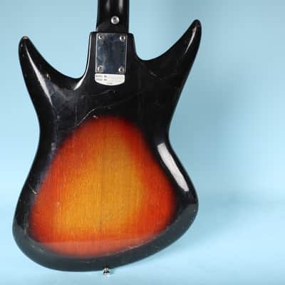 Teisco Del Rey ET-230 Sharkfin Electric Guitar Silvertone K2L Tobacco Burst image 8