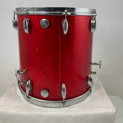 Gretsch 1950’s Broadcaster 3-ply red sparkle drum kit. 20-13-16-14x5 1/2 image 4